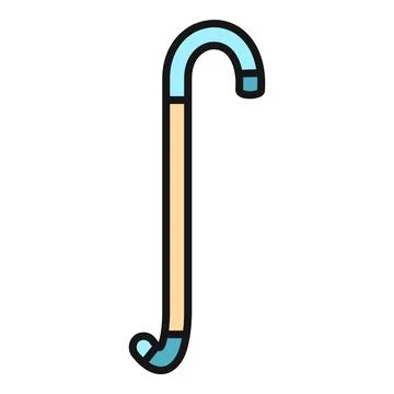 Cane walking stick icon for mobility aid support Stockillustratie