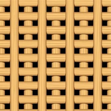 Cane wicker lattice in a seamless pattern Stock Illustration