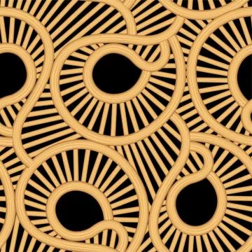 Cane wicker tear drop seamless pattern Stock Illustration
