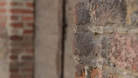 Canelli, close up on ancient bricks and door Stock Footage 79499014