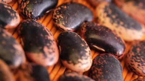 Canellini bean on rotating display- closeup Stock Footage 50972442