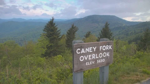 Caney Fork Overlook View over the Blue Ridge Mountains Stock-Footage 76433821