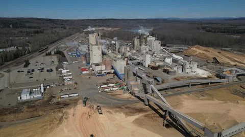 Canfor Northwood Pulp Mill Stock Footage 251605166