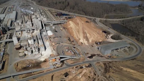Canfor Northwood Pulp Mill Stock Footage 251605562