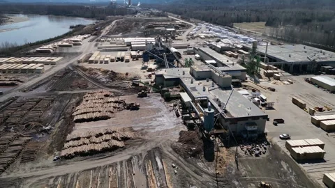 Canfor Prince George Sawmill Stock Footage 251591553