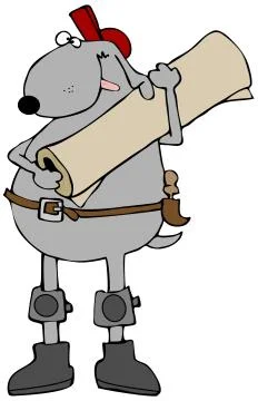 Canine carpet layer Stock Illustration