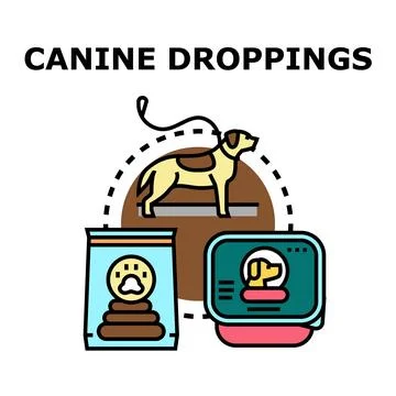 Canine droppings concept vector illustration with pet waste Stock Illustration