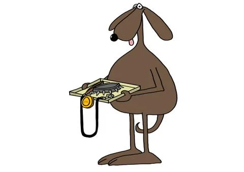 Canine security check Stock Illustration