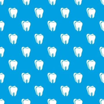 Canine tooth pattern vector seamless blue Stock Illustration