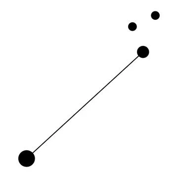 Canis Minor constellation map. Vector illustration. Stock Illustration