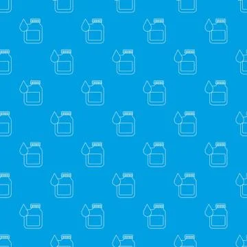 Canister engine oil pattern seamless blue Stock Illustration