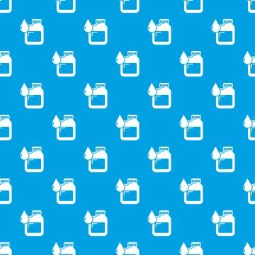 Canister engine oil pattern vector seamless blue 스톡 일러스트