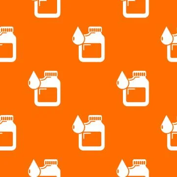 Canister engine oil pattern vector orange 스톡 일러스트
