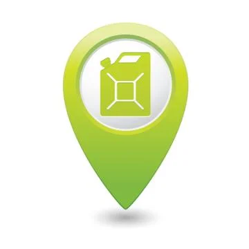 Canister GREEN map pointer Stock Illustration