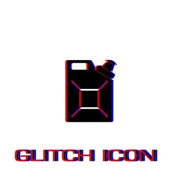 Canister icon flat Illustrazione stock