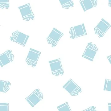 Canister plastic glyph seamless pattern Illustrazione stock