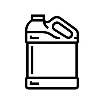 Canister plastic line icon vector illustration Illustrazione stock