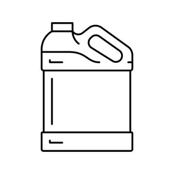 Canister plastic line icon vector illustration Illustrazione stock