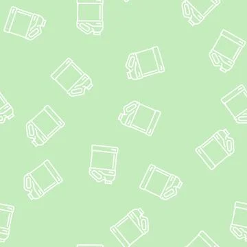 Canister plastic line seamless pattern Stock Illustration