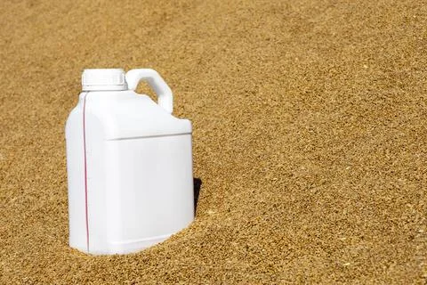 The canister stands on the grain. The duration of the protective effect of Stock Photos