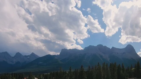 Canmore Mountain Time lapse Stock Footage 125459207