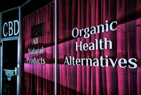Cannabidiol storefront Stock Photos