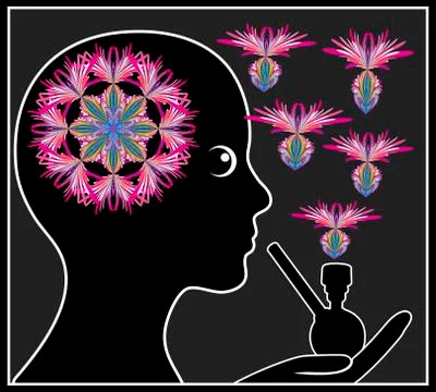 Cannabis and Creativity Stock Illustration