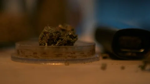 Cannabis and Vaporizer,slow motion, soft focus - 4K Stock Footage
