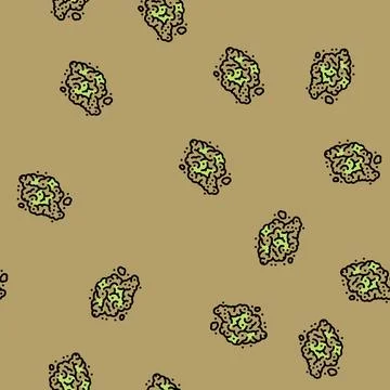 Cannabis bud hemp vector seamless pattern Stock Illustration