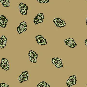 Cannabis bud leaf vector seamless pattern Illustrazione stock
