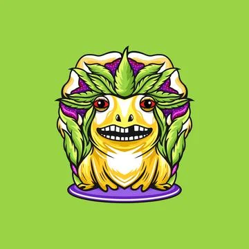 Cannabis frog Illustrazione stock
