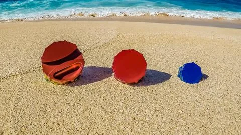 Cannabis Grinder at the beach Stock Photos