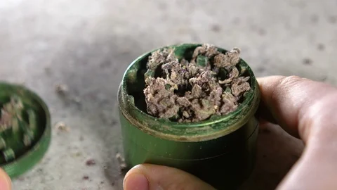Cannabis Grinder Stock Footage 97030079