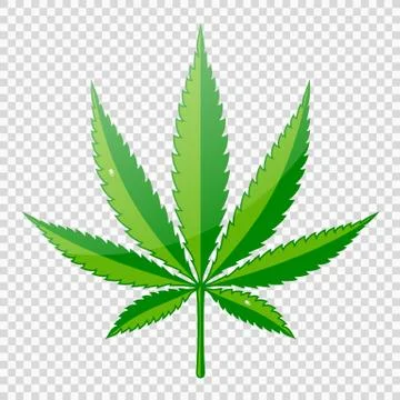 Cannabis Hemp Leaf Flat Icon Stock Illustration