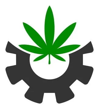 Cannabis Industry Vector Icon Flat Illustration Stock Illustration