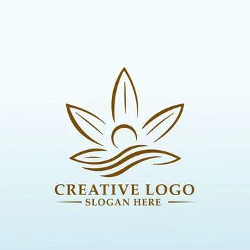 Cannabis jump start program logo design Illustrazione stock