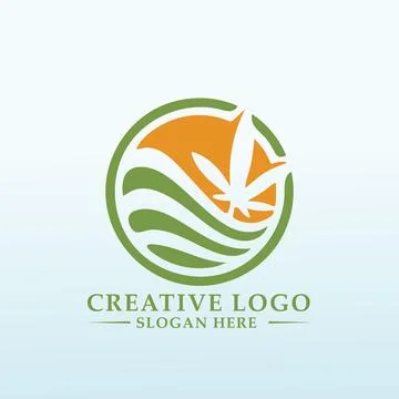 Cannabis jump start program logo design Stock Illustration