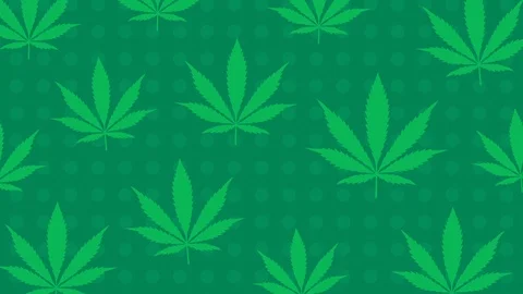 Cannabis leaf animation background seamless looping Vidéo 124819502