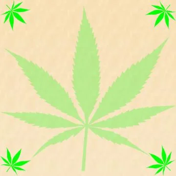 Cannabis Leaf Border Illustrazione stock
