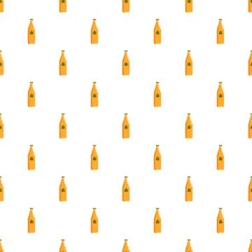 Cannabis leaf bottles seamless pattern for beverages 스톡 일러스트