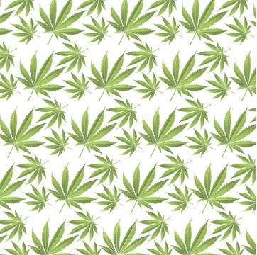Cannabis leaf on green background. ESP pattern Stock Illustration