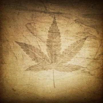 Cannabis leaf grunge background Stock Illustration