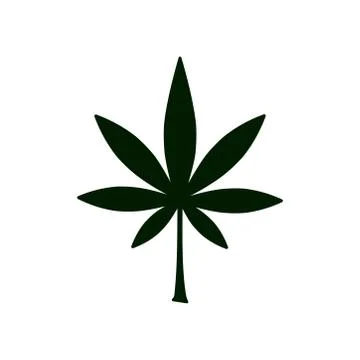 Cannabis leaf - herb icon vector design template Stock Illustration