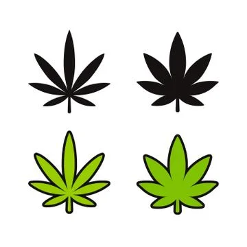 Cannabis leaf icon Stock Illustration