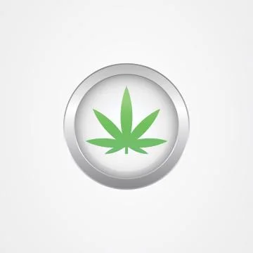 Cannabis leaf icon logo vector template Stock Illustration
