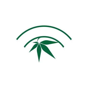 Cannabis leaf logo design vector template Stock Illustration