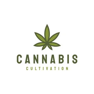 Cannabis leaf logo design vector Stock Illustration
