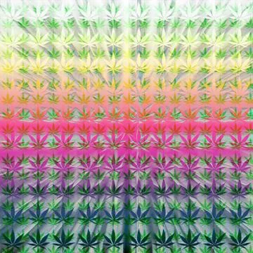Cannabis Leaf Pattern Stock Illustration
