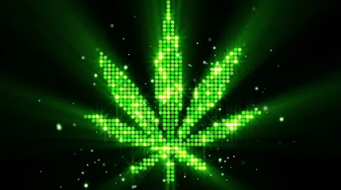 Cannabis leaf shape last 10s loop Stock Footage 23614181