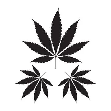 Cannabis leaf silhouette vector illustration. Stock-Illustration